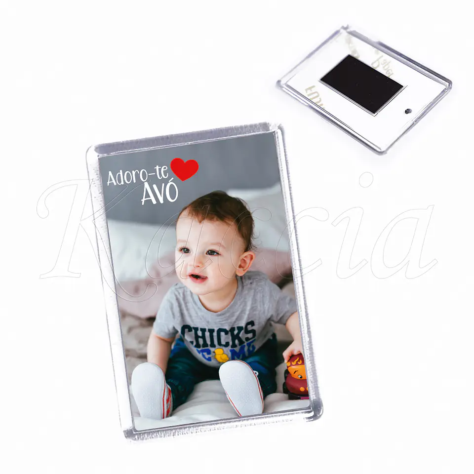Íman Personalizado Acrílico com Foto e Frase 2