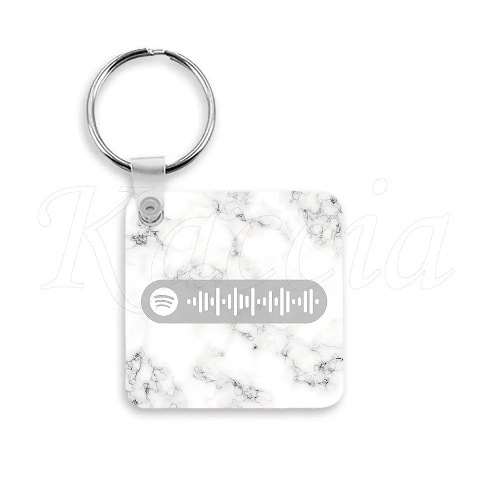 Porta-chaves Spotify Square Mármore Branco 3