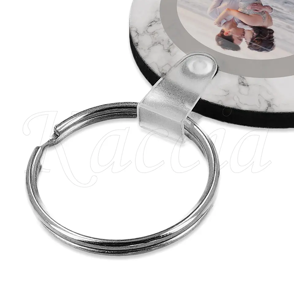 Porta-chaves Spotify Circle Mármore Branco 4