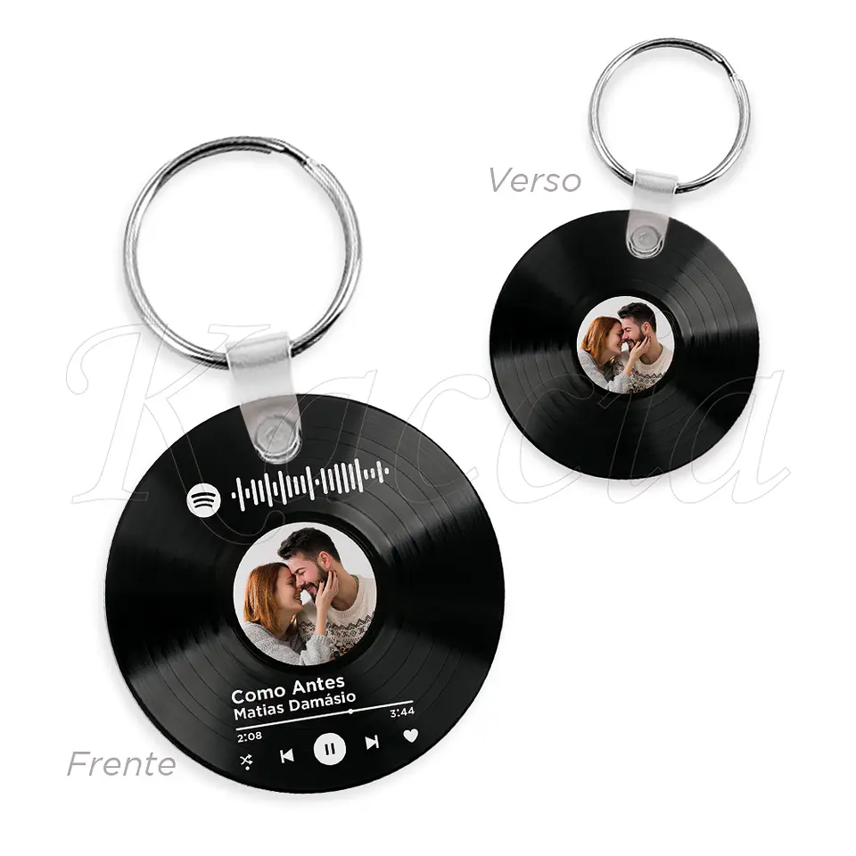 Porta-chaves Personalizado Spotify Circle Vinilo 1