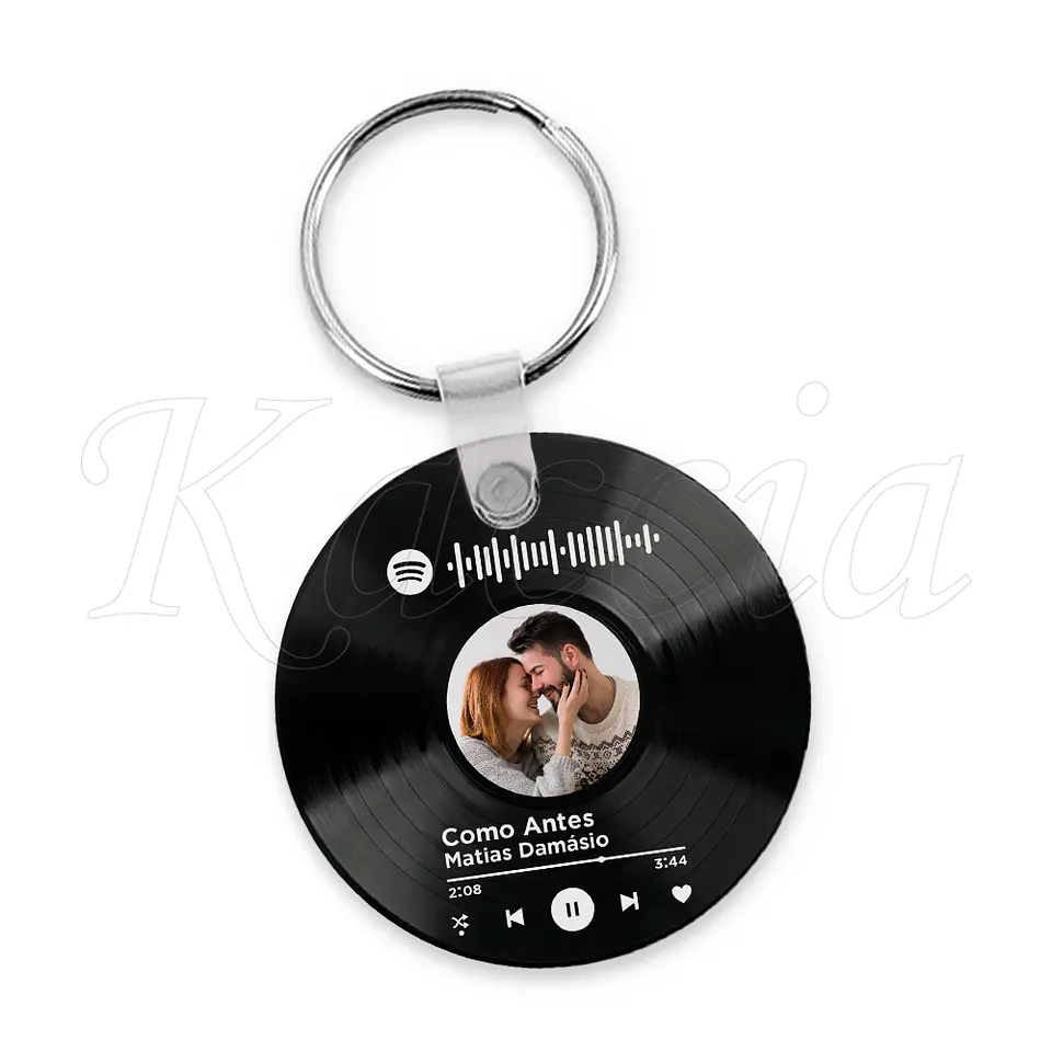 Porta-chaves Personalizado Spotify Circle Vinilo 2