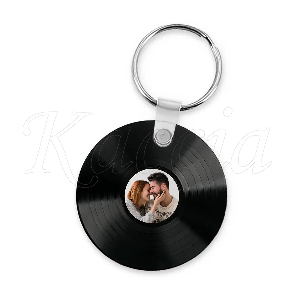 Porta-chaves Personalizado Spotify Circle Vinilo 3