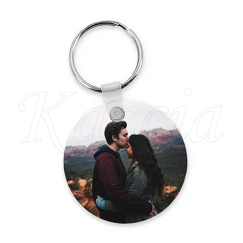 Porta-chaves Personalizado Redondo com Foto e Data