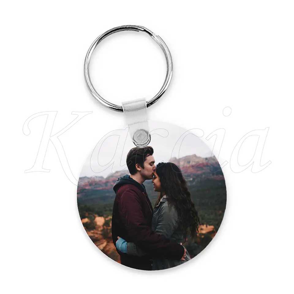 Porta-chaves Personalizado Redondo com Foto e Data 2
