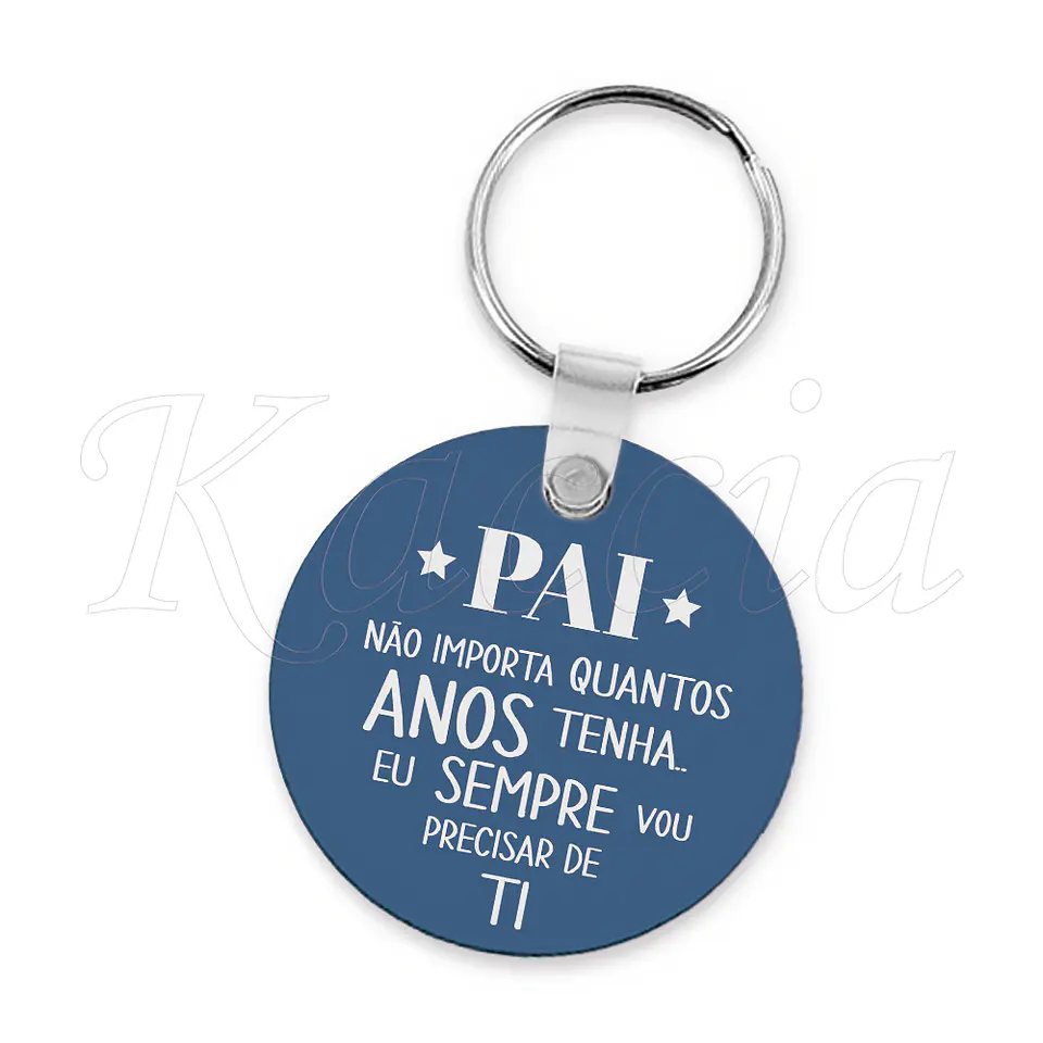 Porta-chaves Personalizado Redondo com Foto Precisar de Ti 3