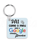 Porta-chaves Quadrado Personalizável com Foto Google