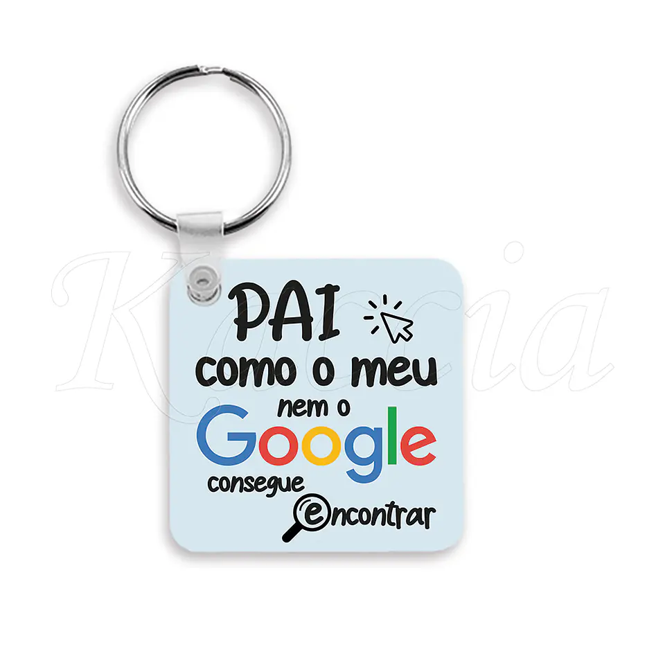 Porta-chaves Personalizado Quadrado com Foto Google 3