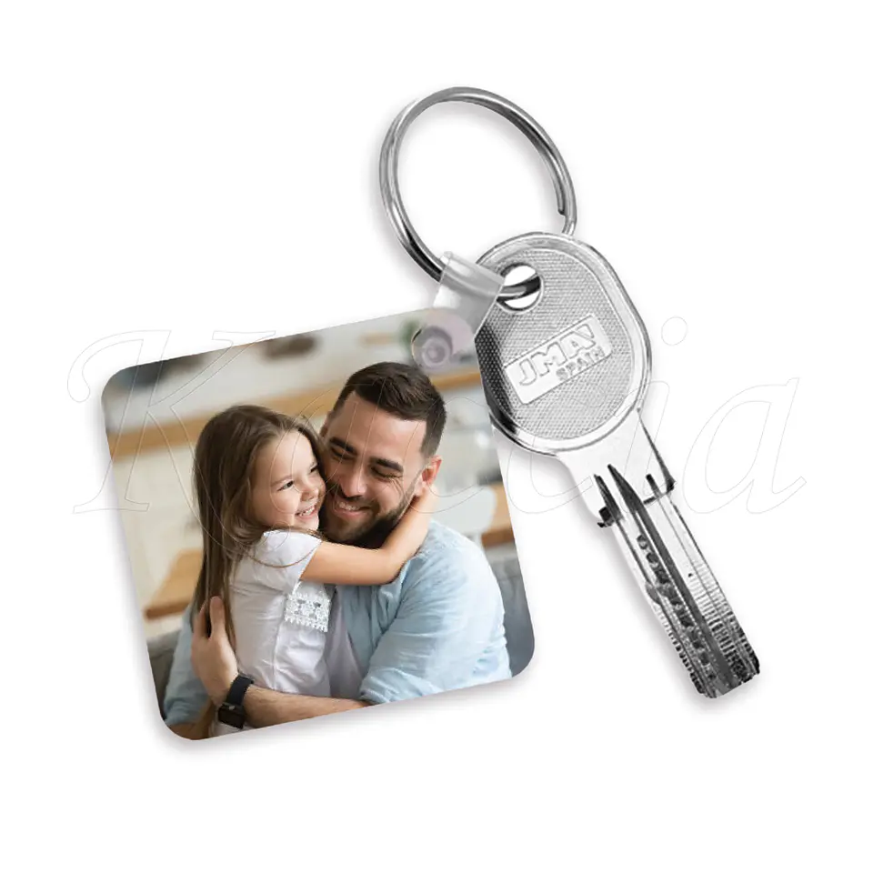 Porta-chaves Personalizado Quadrado com Foto Google 5