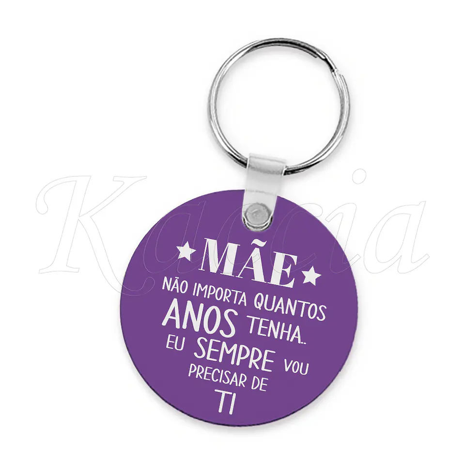 Porta-chaves Personalizado Redondo com Foto Precisar de Ti 4