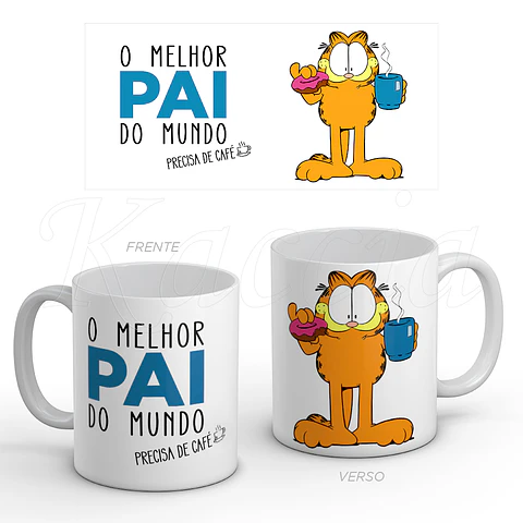 Caneca Precisa de Café Garfield