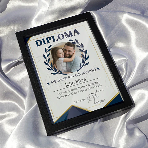 Diploma Personalizado Melhor Pai do Mundo