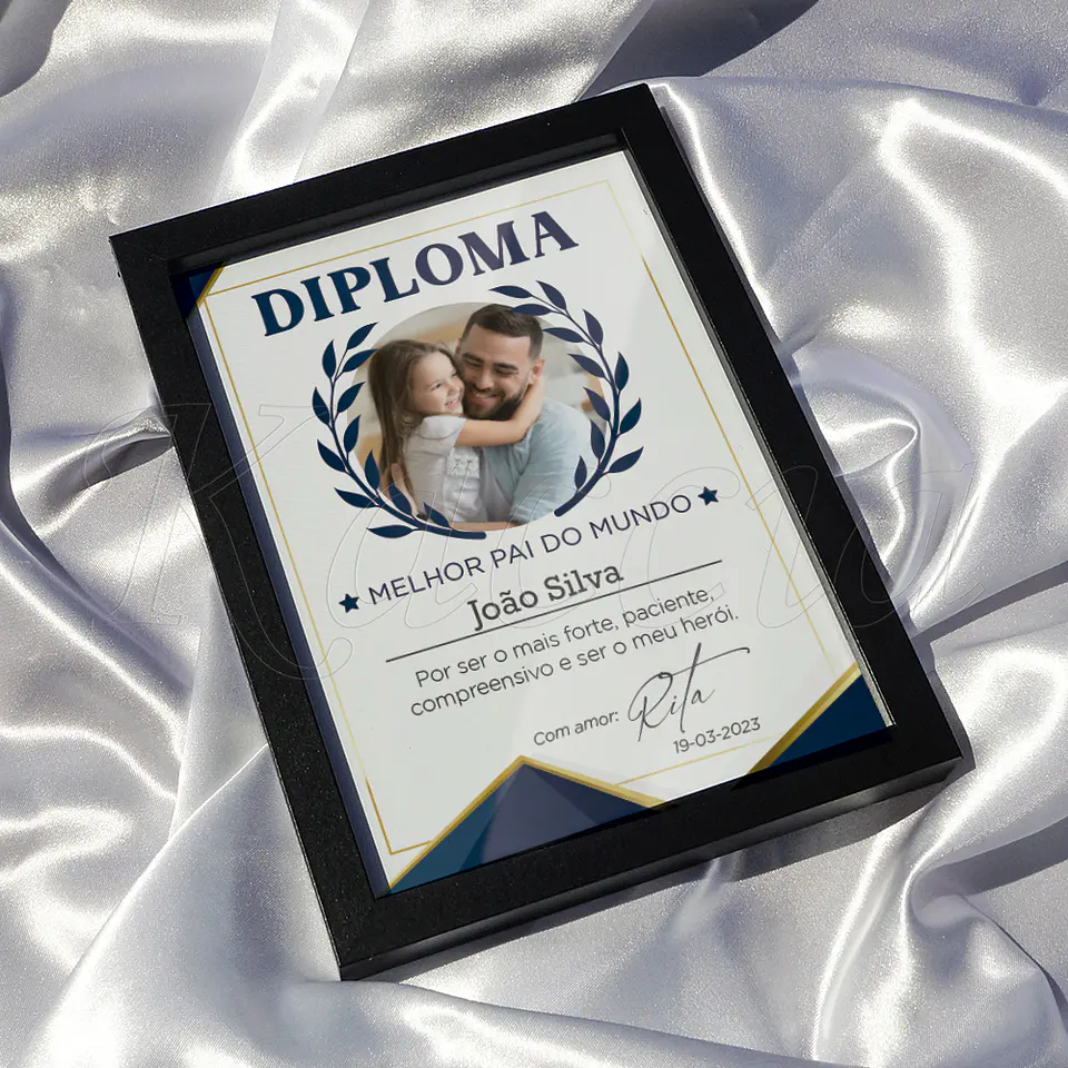 Diploma Personalizado Melhor Pai do Mundo 2