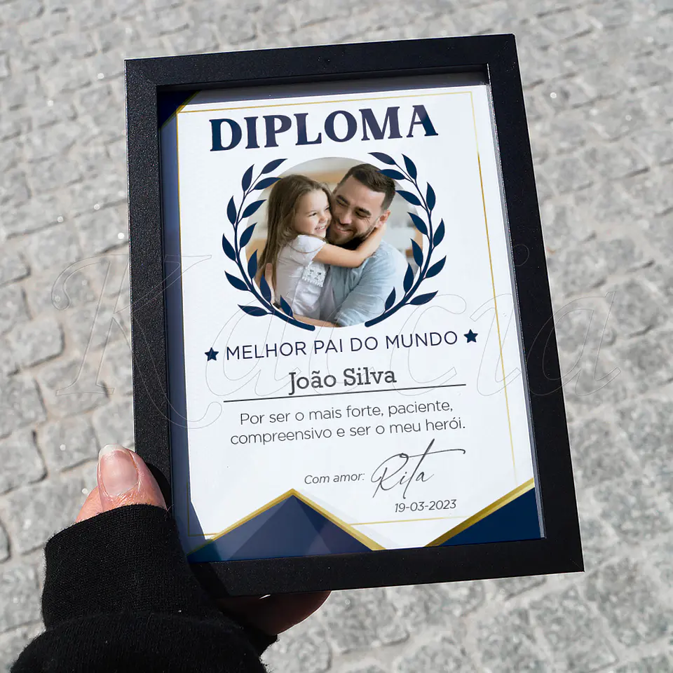 Diploma Personalizado Melhor Pai do Mundo 3