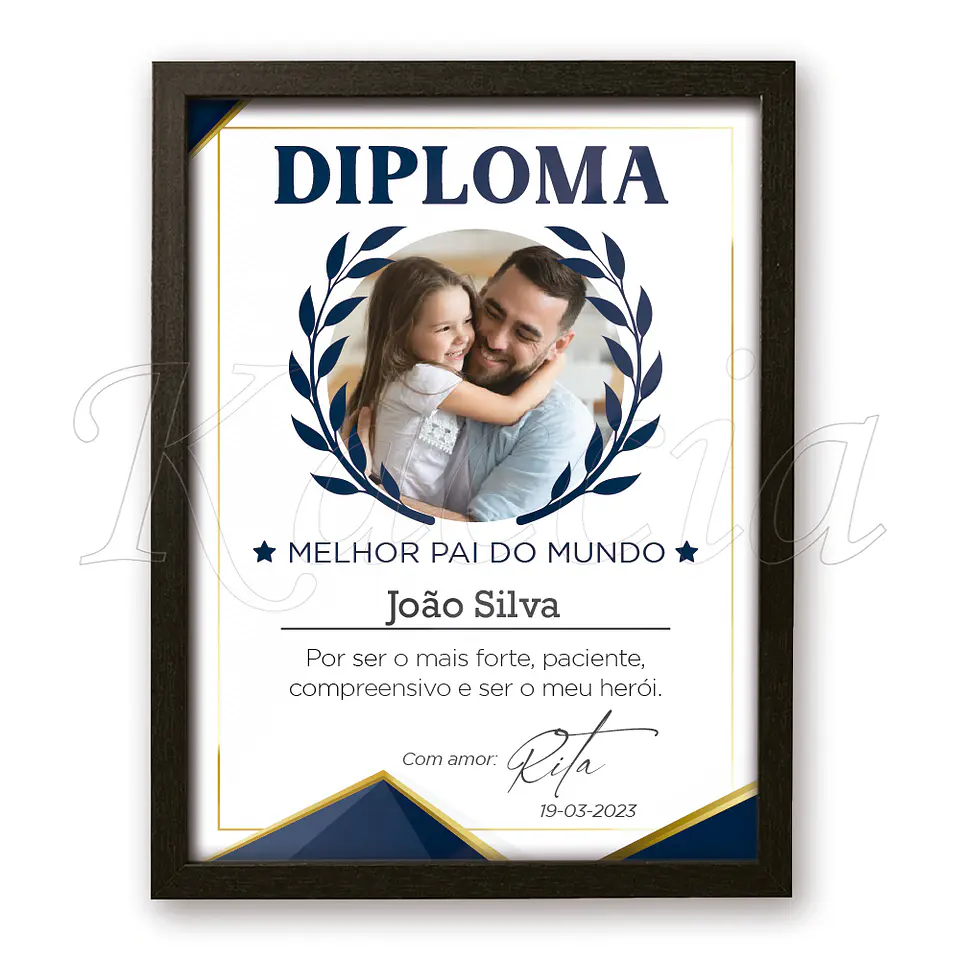 Diploma Personalizado Melhor Pai do Mundo 1