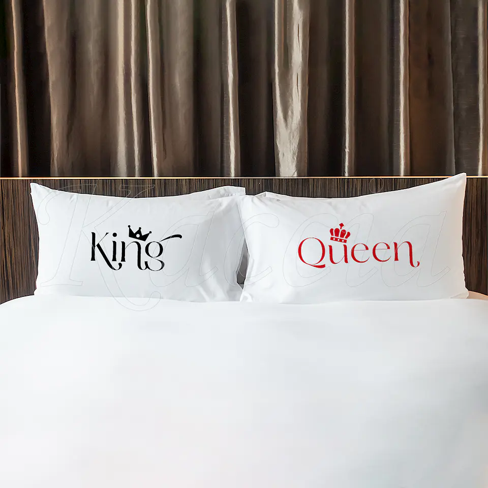 Conjunto de Fronhas Personalizadas King & Queen 1