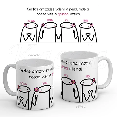 Caneca Amizade Galinha Flork
