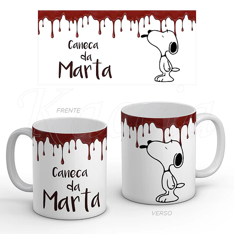 Caneca Personalizada Snoopy Chocolate
