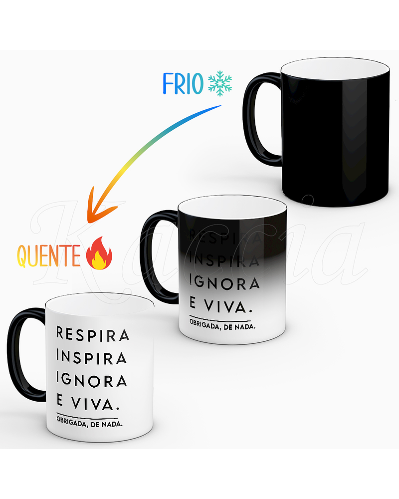 Caneca Respira, Inspira, Ignora e Viva Snoopy