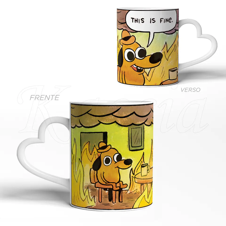 Caneca This Is Fine 3