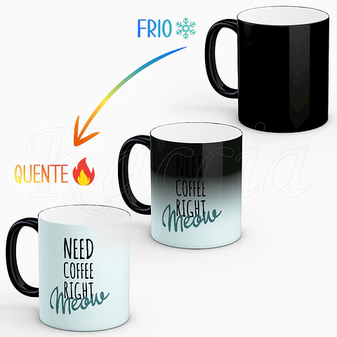 Caneca Need Coffee Right Meow