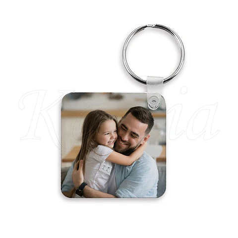 Porta-chaves Personalizado Quadrado com Foto Super Pai