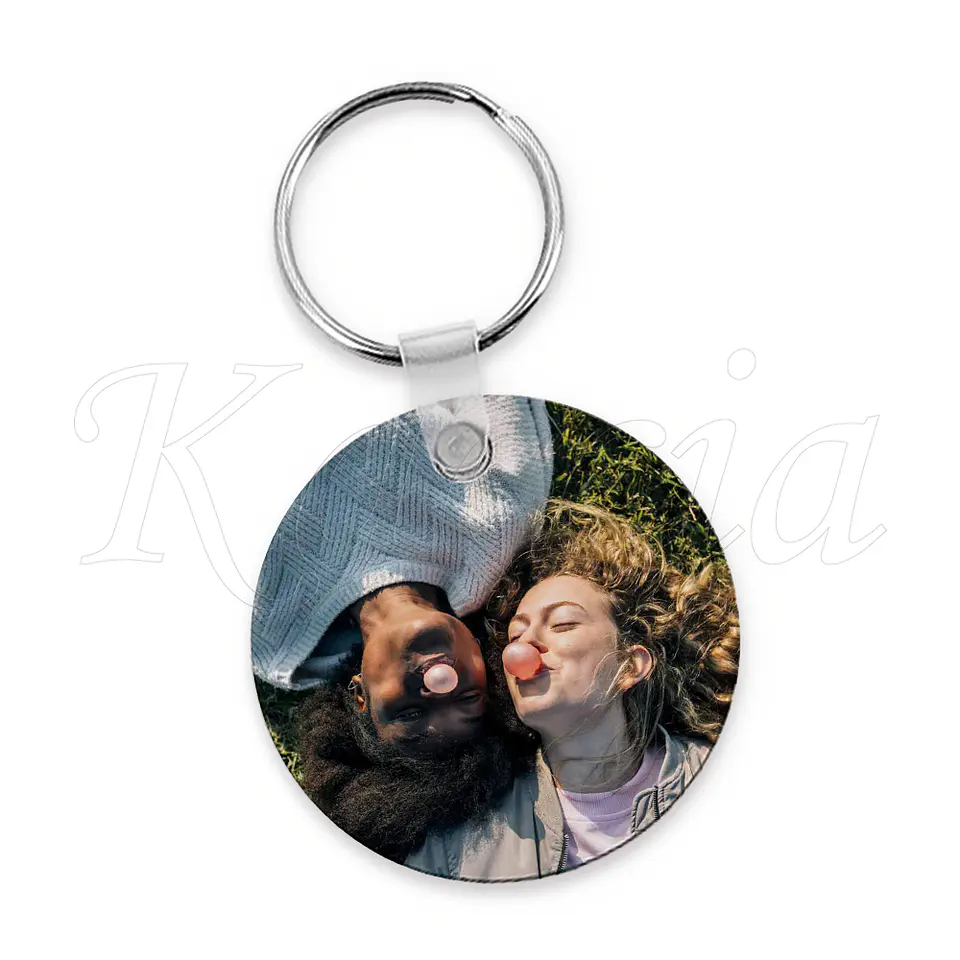 Porta-chaves Personalizado Redondo com Foto e Frase 2