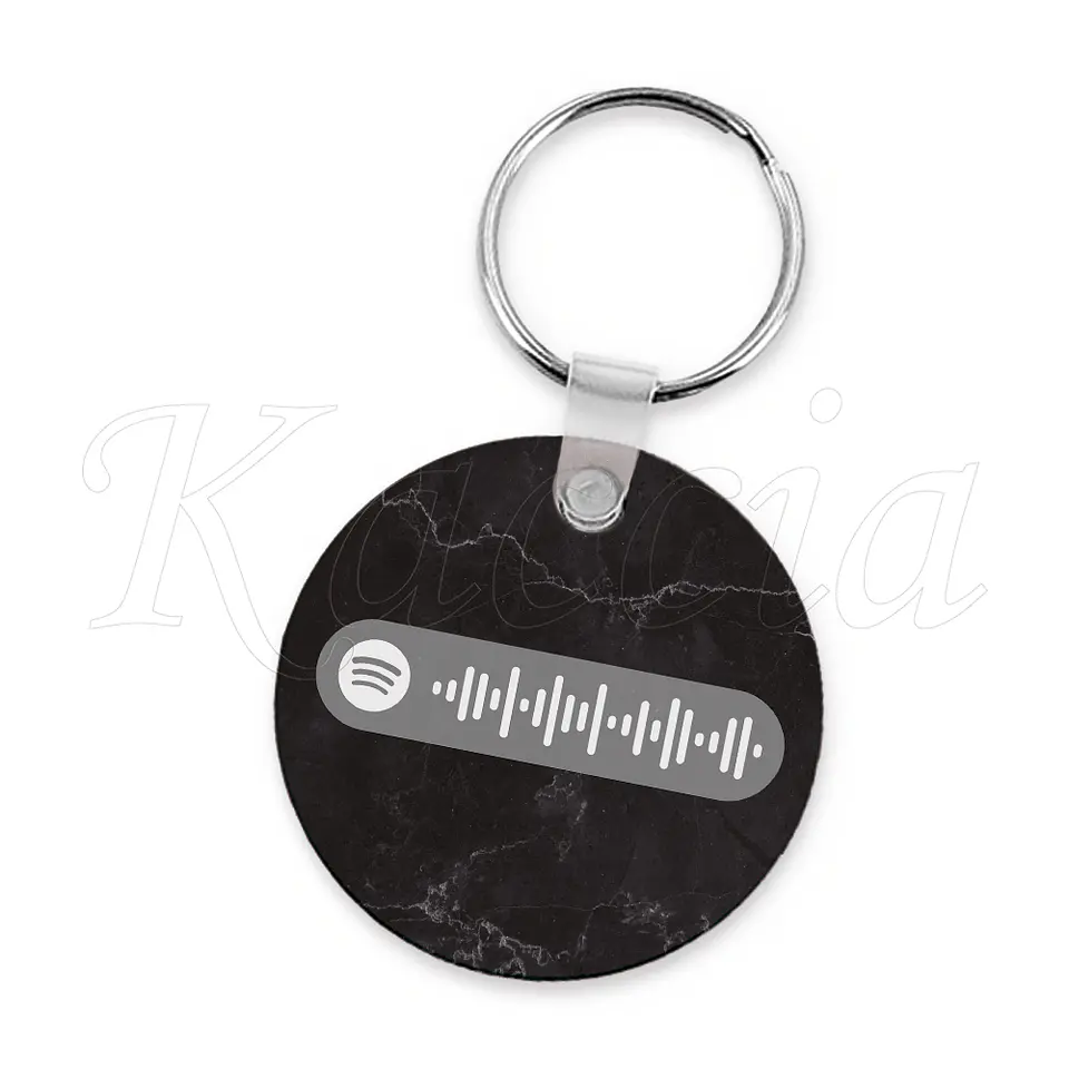 Porta-chaves Spotify Circle Mármore Preto 3