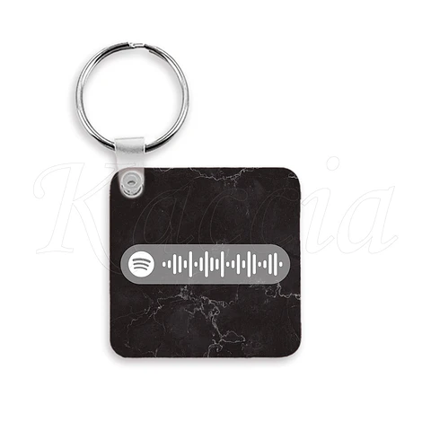 Porta-chaves Spotify Square Mármore Preto
