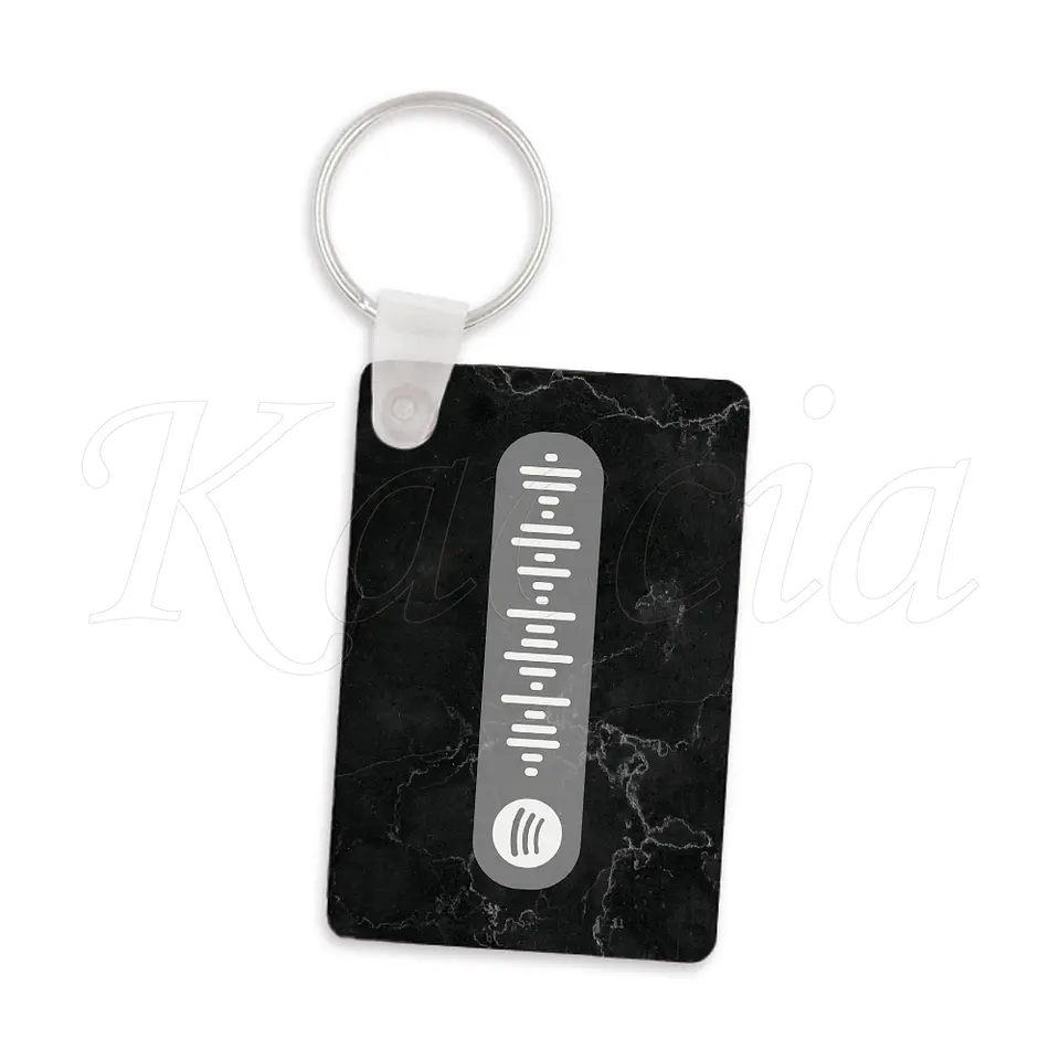 Porta-chaves Spotify Rectangular Mármore Preto 3
