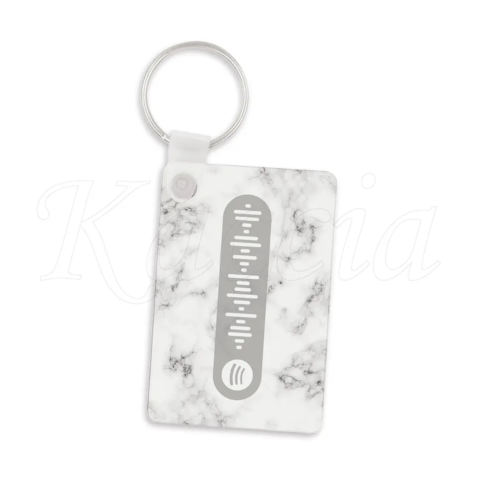 Porta-chaves Spotify Rectangular Mármore Branco 3