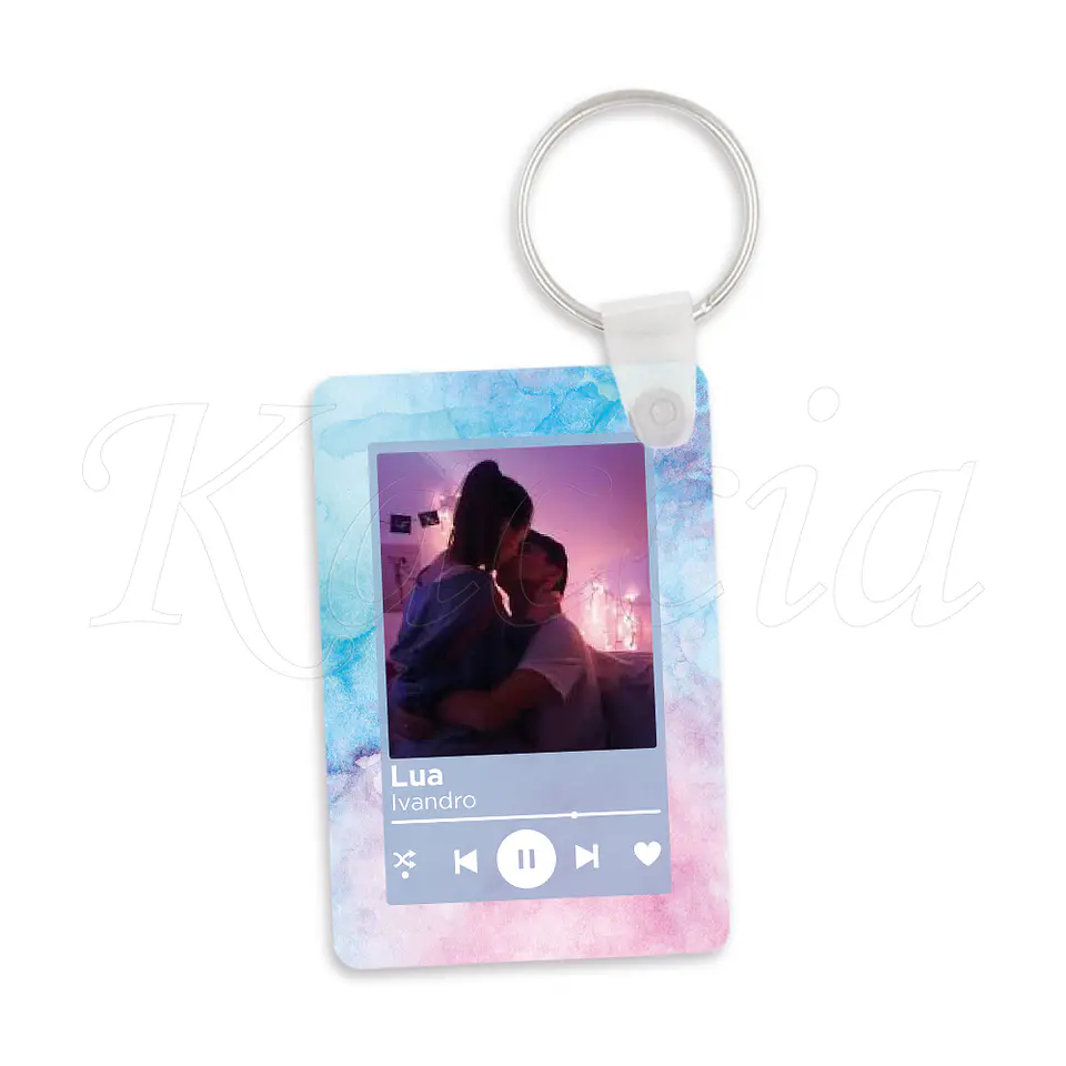 Porta-chaves Spotify Rectangular Acuarela 2