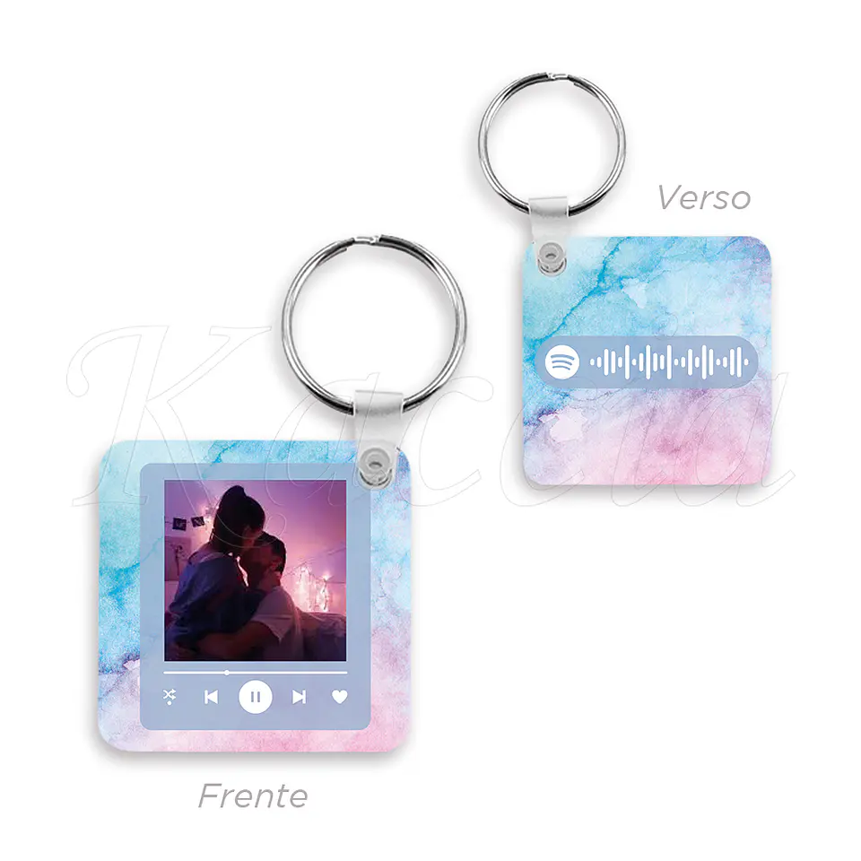 Porta-chaves Spotify Square Acuarela 1