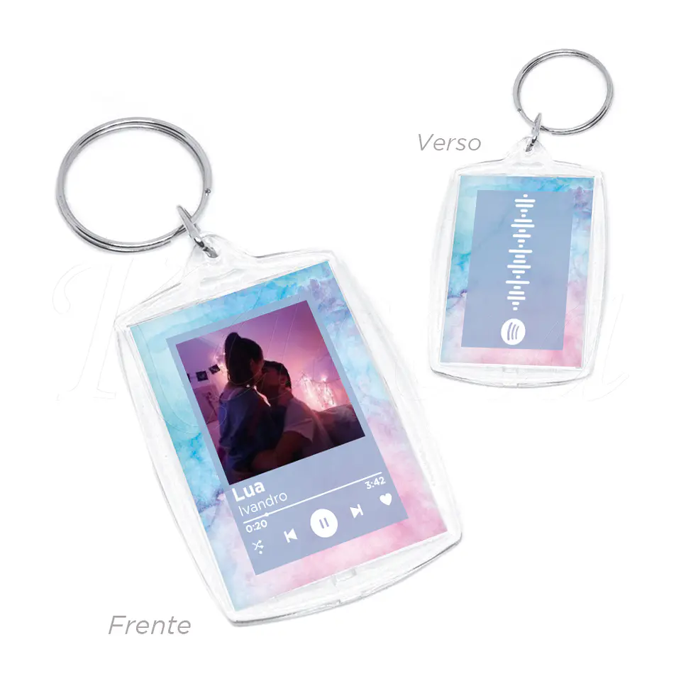 Porta-chaves Spotify Acrílico Acuarela 1