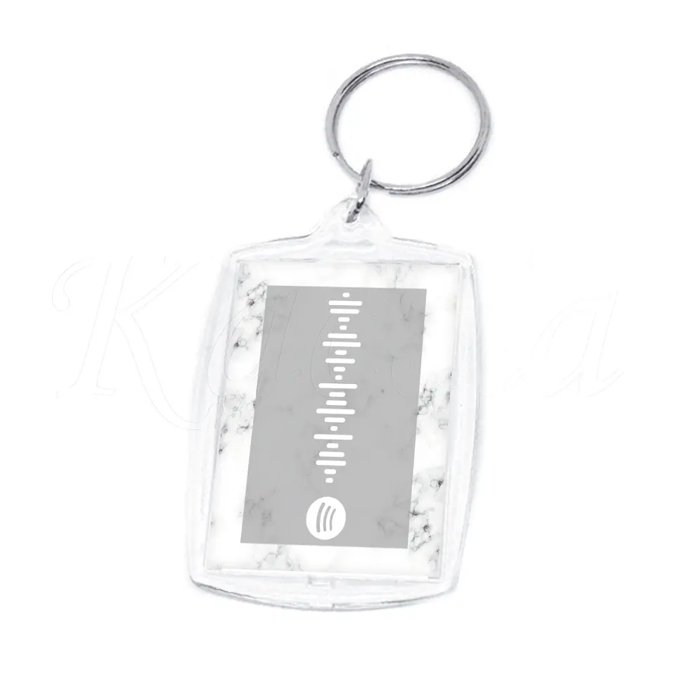 Porta-chaves Spotify Acrílico Mármore Branco 3