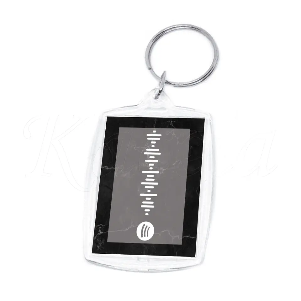 Porta-chaves Spotify Acrílico Mármore Preto 3