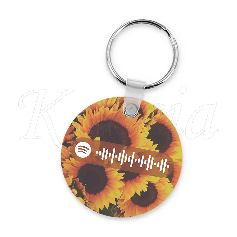 Porta-chaves Spotify Circle Girassol 3