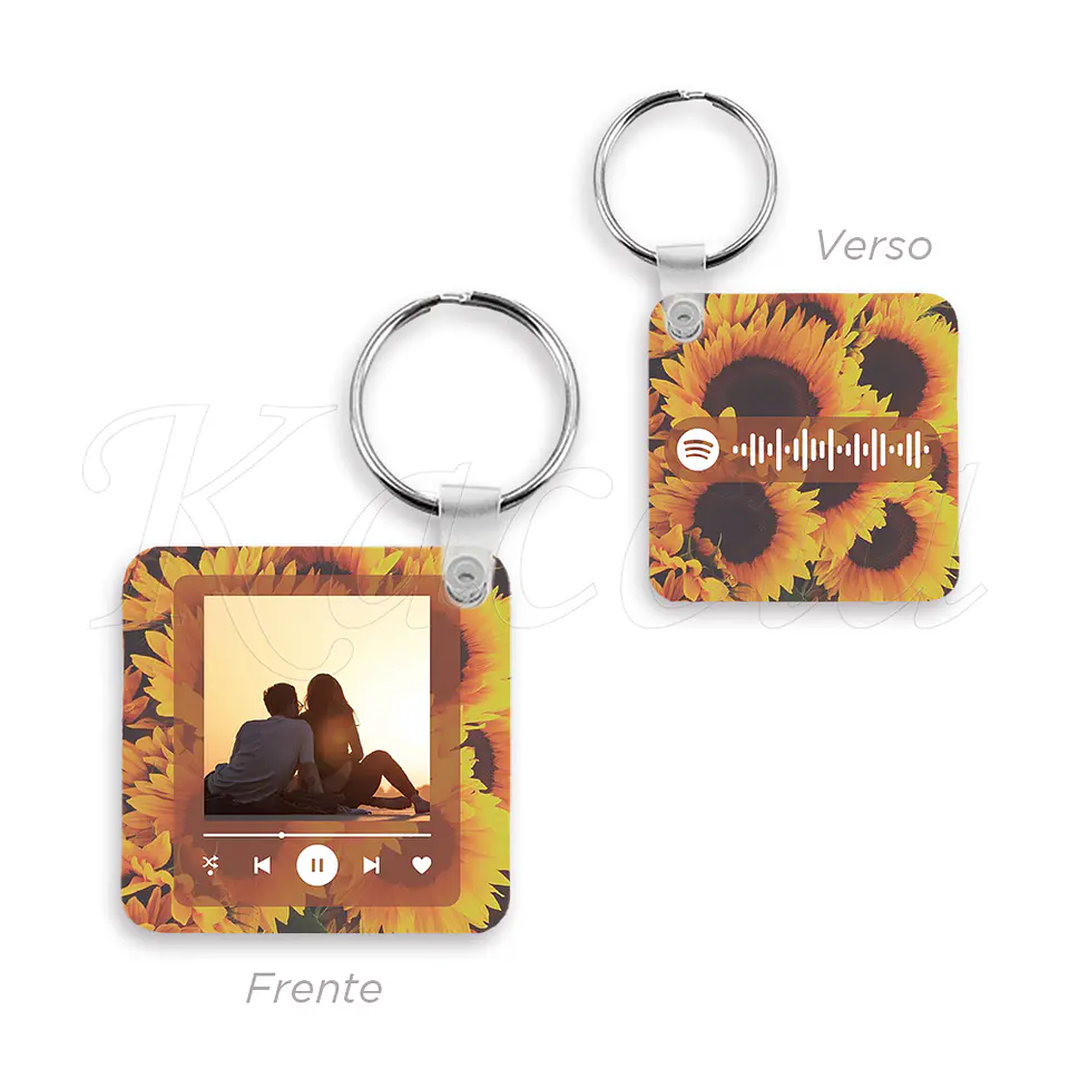 Porta-chaves Spotify Square Girassol 1