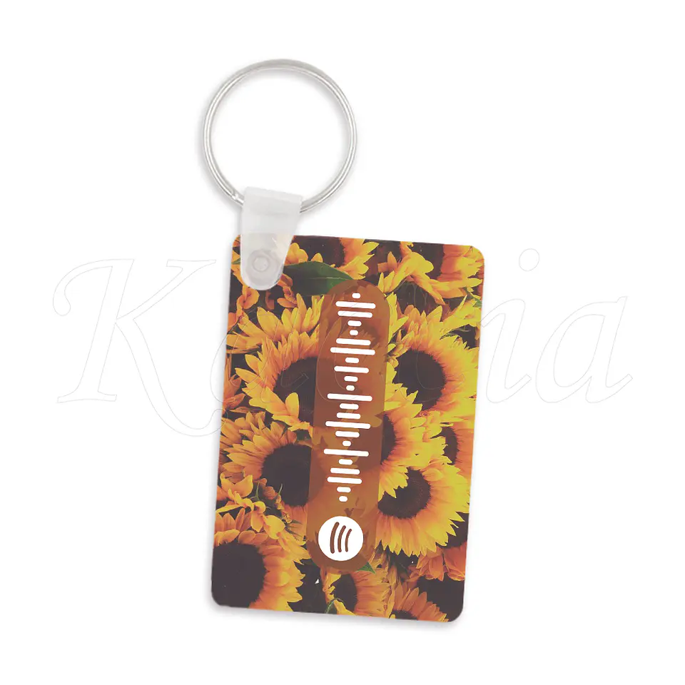 Porta-chaves Spotify Rectangular Girassol 3