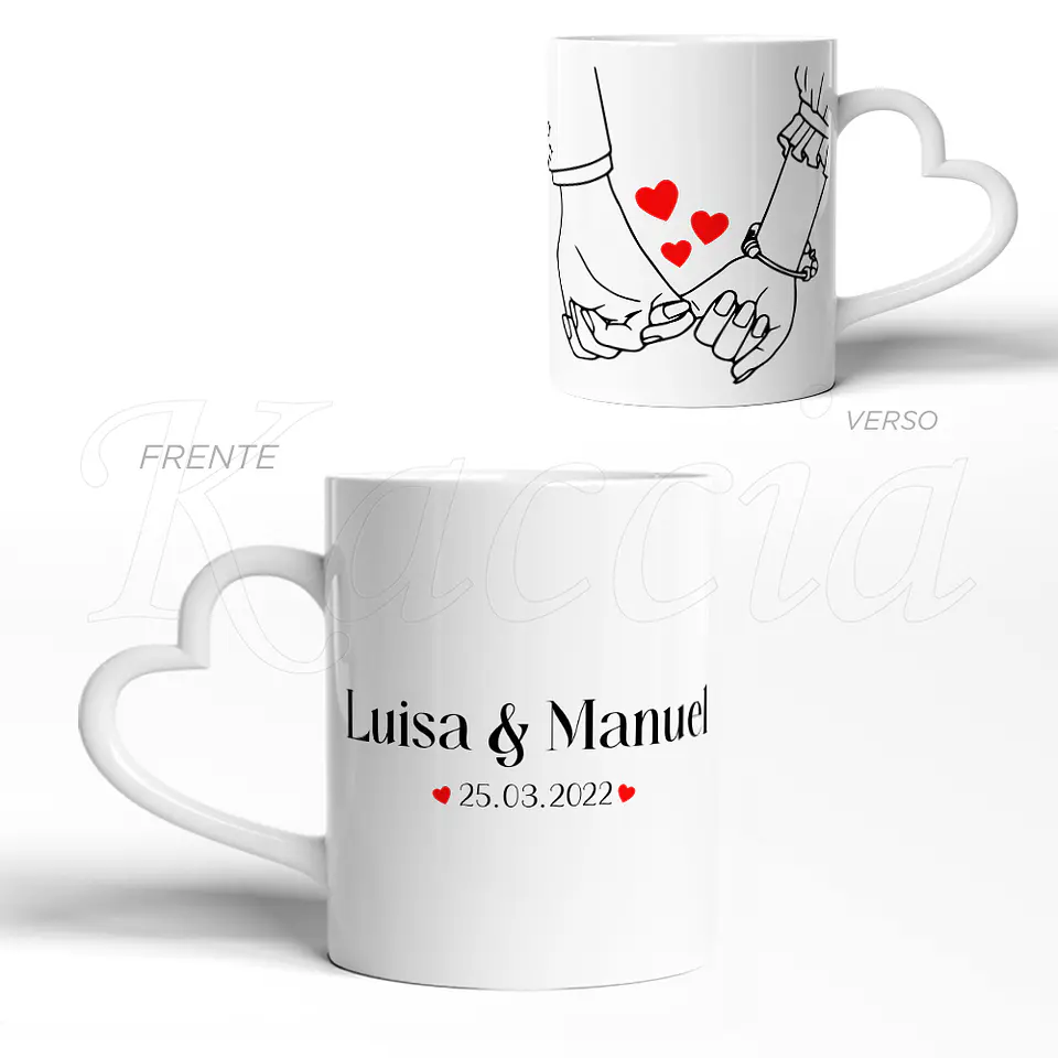 Caneca Personalizada Couple com Nomes e Data 3