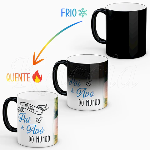 Caneca Personalizada Melhor Pai & Avô com Foto