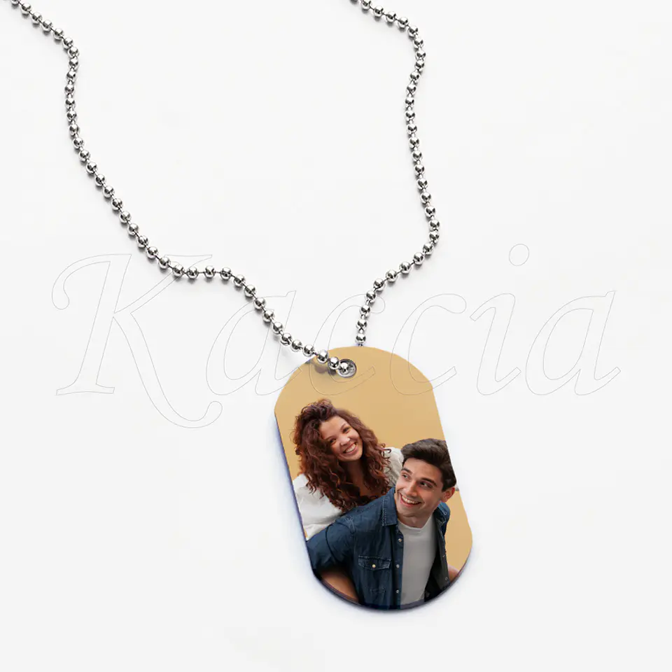 Colar Personalizado Militar Masculino com Fotos 3