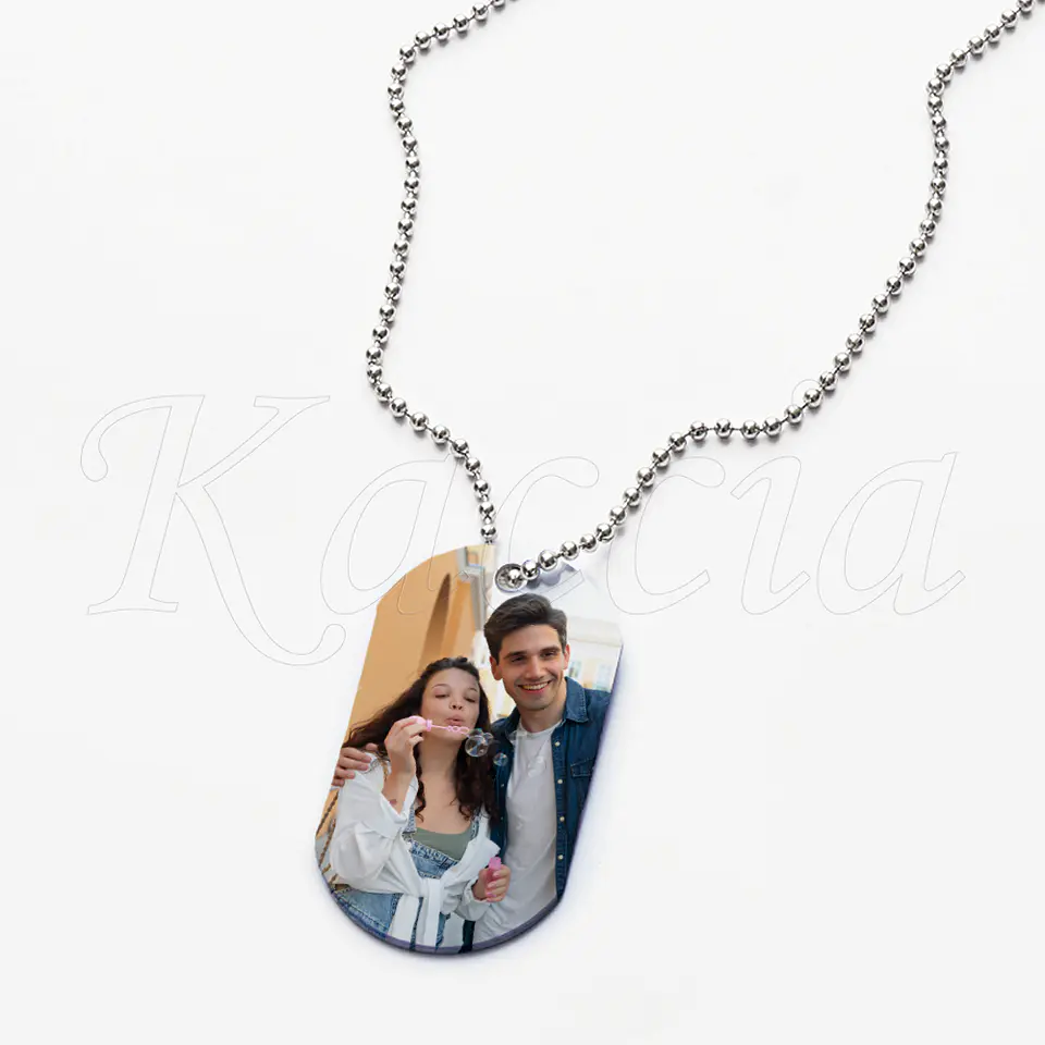 Colar Personalizado Militar Masculino com Fotos 4