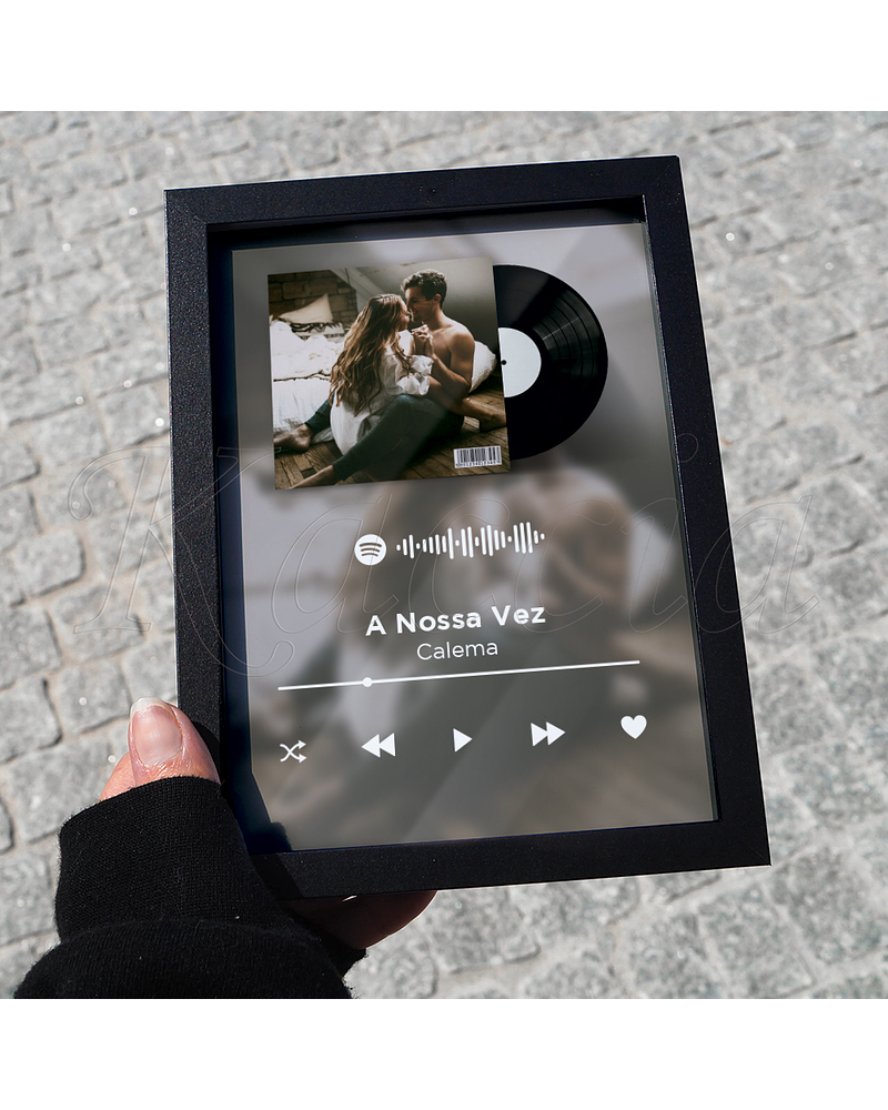 Quadro Spotify Personalizável Vinilo