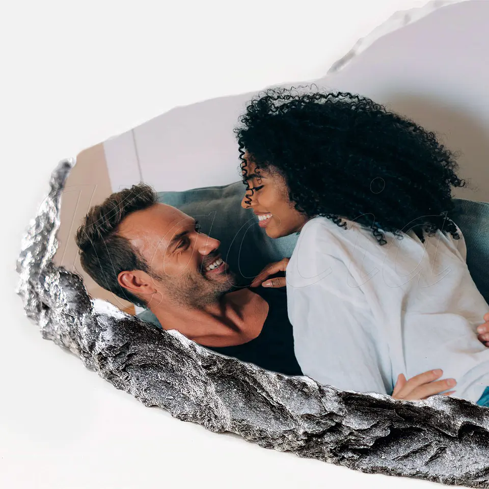 Moldura Personalizada com Foto Pedra Coração 4