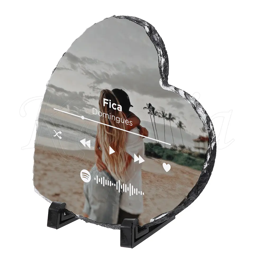 Moldura Spotify Personalizada com Foto Pedra Coração 3