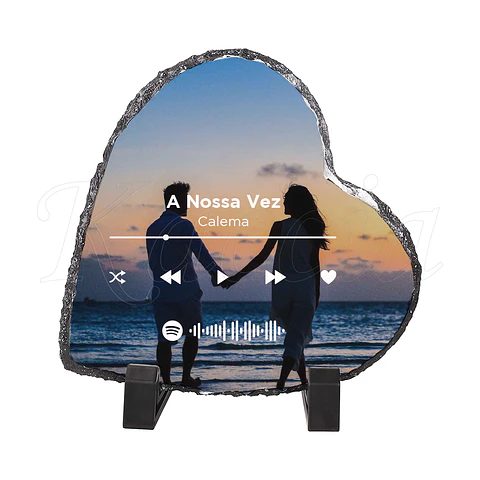 Moldura Spotify Personalizada com Foto Pedra Coração