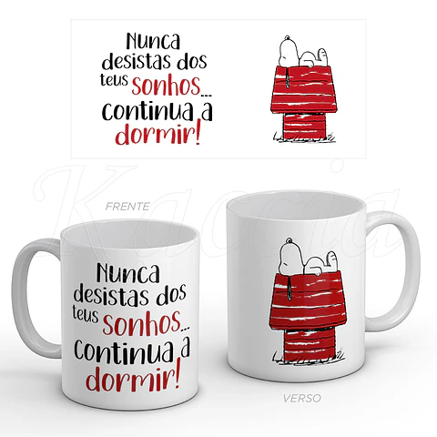 Caneca Continua a Dormir Snoopy