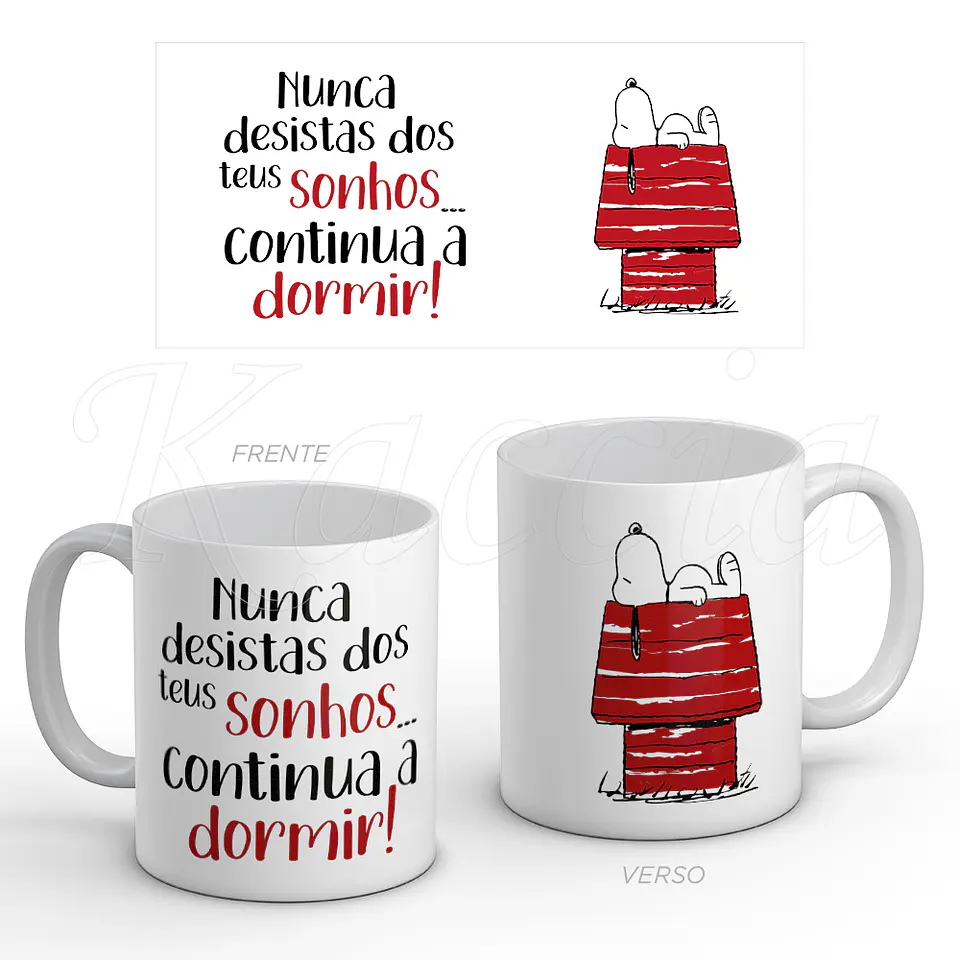 Caneca Continua a Dormir Snoopy 1