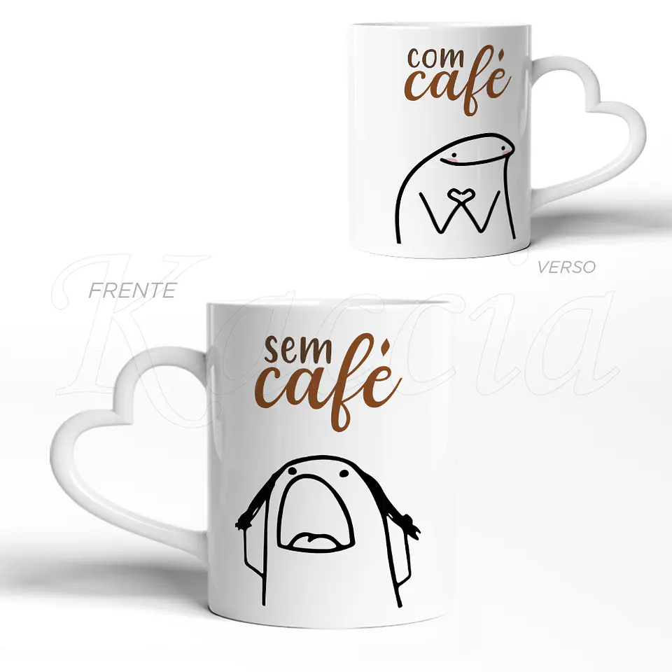 Caneca Com e Sem Café Flork 3