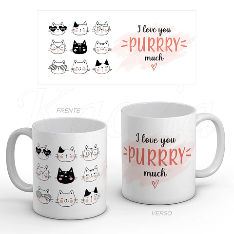 Caneca I Love You Purrry Much
